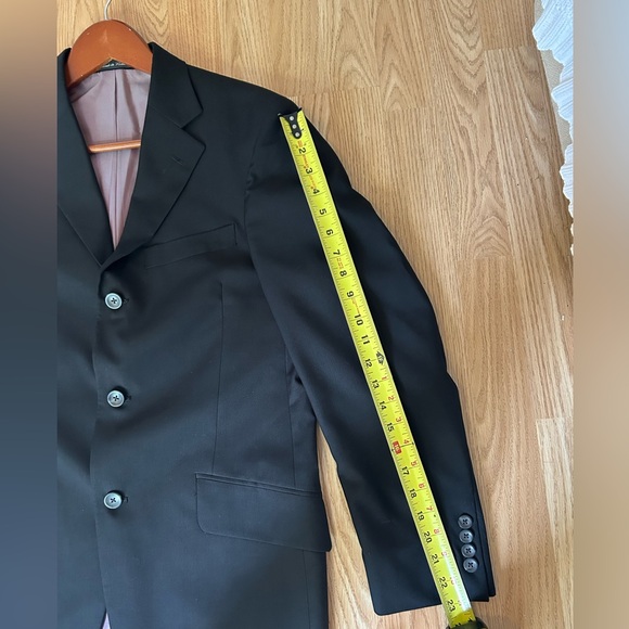 Billy London Black Sport Coat Blazer Suit Jacket 38S - Picture 8 of 8